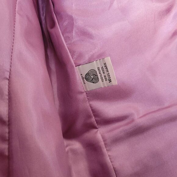 Pendleton 100% Virgin Wool Blazer Size 6 Petite Lilac Lined Classic Career Jacke - Picture 9 of 9